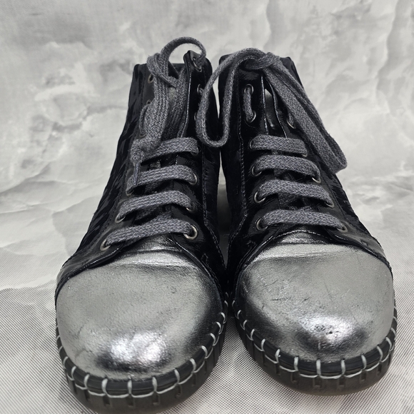 Andia Fora Leopard Sneakers Made In Italy Sz 38 - Picture 2 of 8